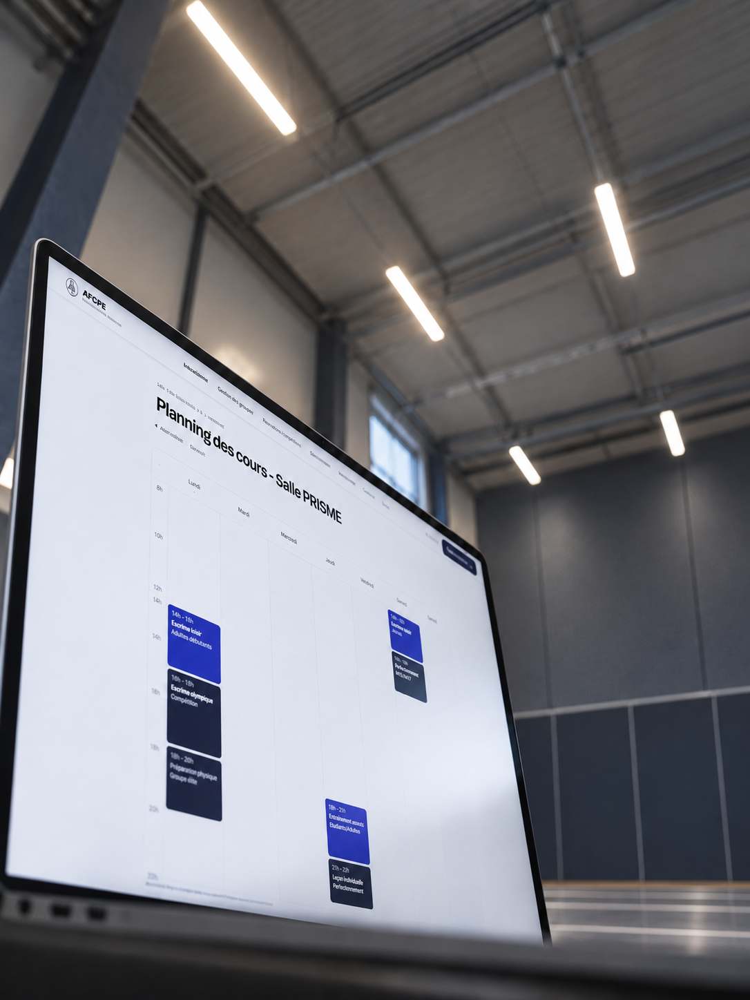 Site de l'AFCPE, planning des cours